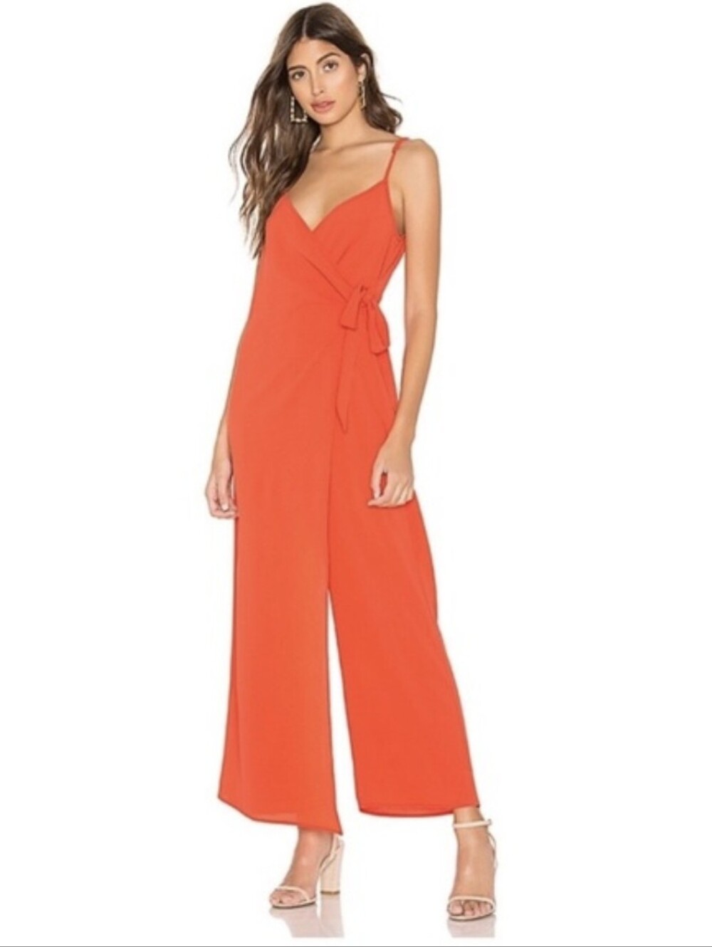 Show Me Your Mumu Daria red orange wrap jumpsuit Size Medium NEW NWT - Picture 3 of 8